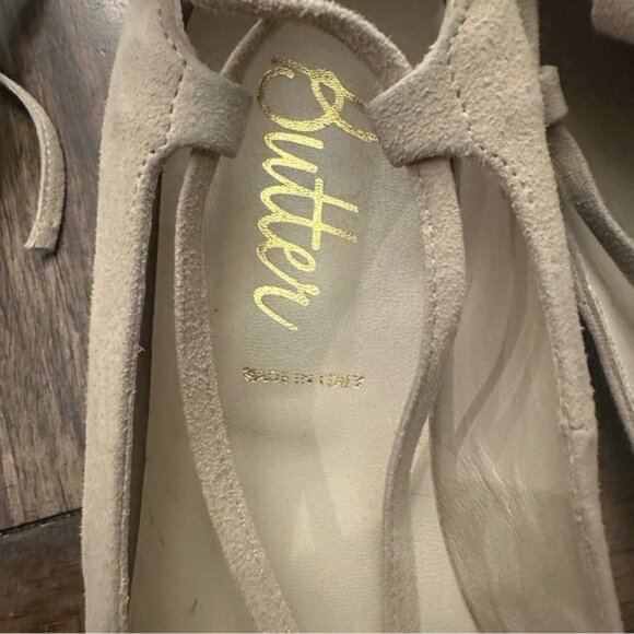 Butter Shoes Made in Italy Tan Ballerina Pointed Flats Balletcore Size 8 - Picture 4 of 12